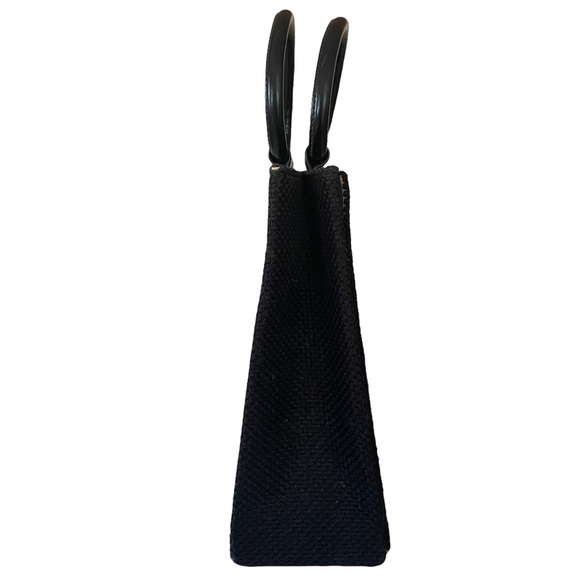 ❌ SOLD ❌ Vintage Floral Tapestry Carpet Hand Bag Black - Picture 4 of 9